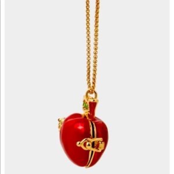 Betsy Johnson Red Apple Open me Necklace - Picture 6 of 16